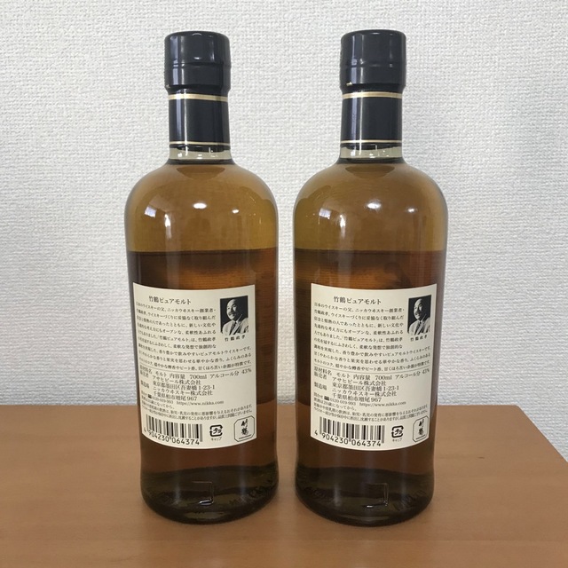 ニッカウヰスキー(ニッカウイスキー)の竹鶴 ピュアモルト ウイスキー 700ml 2本セット送料込 食品/飲料/酒の酒(ウイスキー)の商品写真