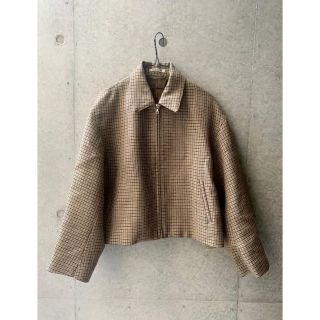 オーラリー(AURALEE)のAURALEE DOUBLE FACE CHECK ZIP BLOUSON(ブルゾン)