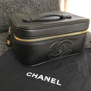 シャネル(CHANEL)のシャネル　キャビアスキン　バニティバッグ　訳あり　布袋付き(ポーチ)