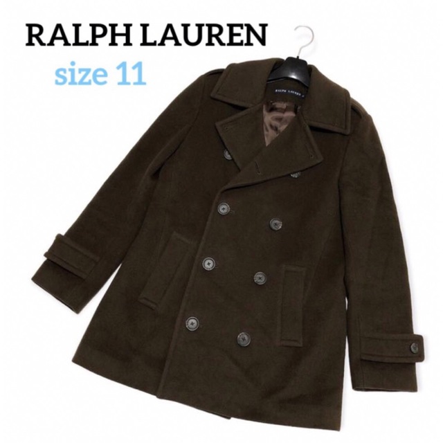 Ralph Lauren(ラルフローレン)のラルフローレン 王道ピーコート ブラウン ウールカシミヤ サイズ11 メンズのジャケット/アウター(ピーコート)の商品写真