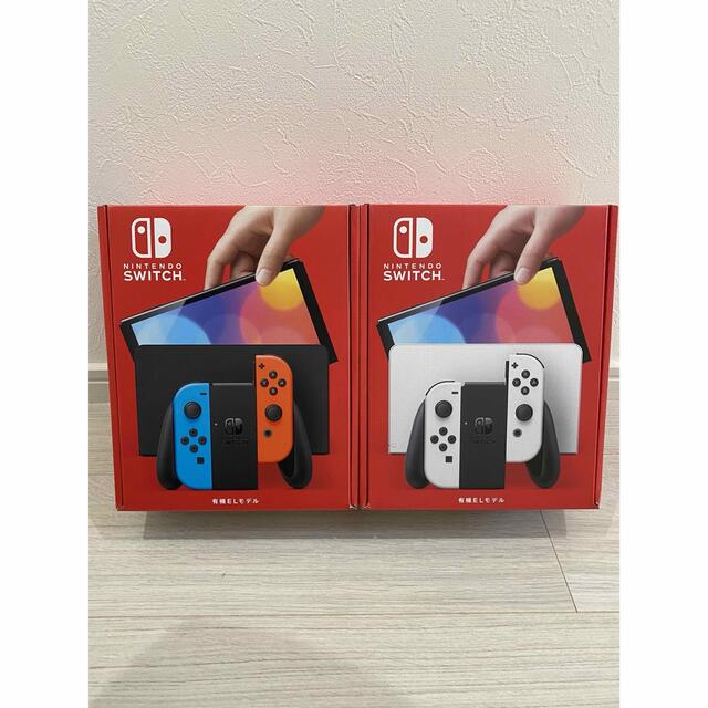 いラインアップ Nintendo 2台 (ホワイト1、ネオン1) モデル 有機EL
