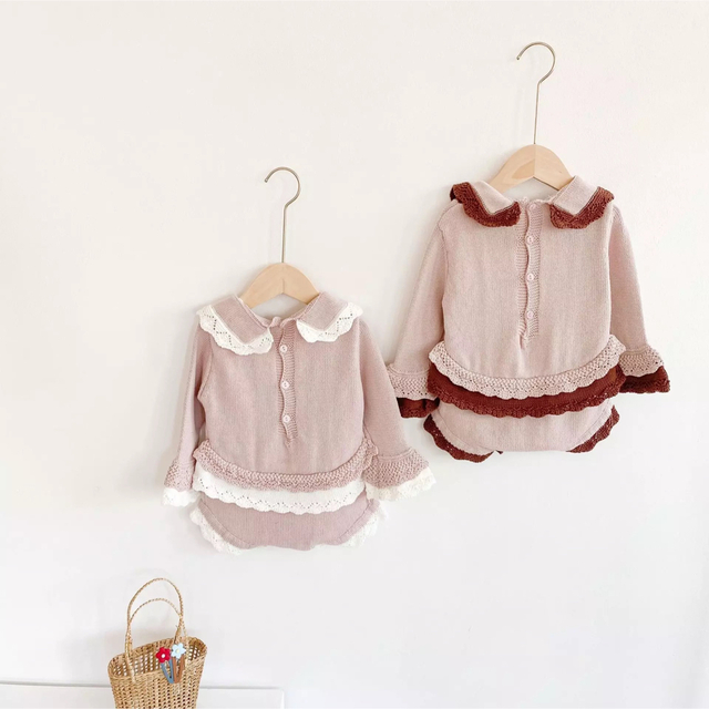 ベビー♡ロンパース キッズ/ベビー/マタニティのキッズ服女の子用(90cm~)(ニット)の商品写真