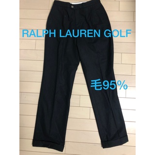ラルフローレン(Ralph Lauren)のRalph Lauren golf ラルフローレンゴルフ　毛95%パンツ　黒(カジュアルパンツ)