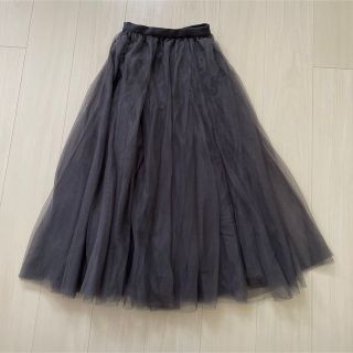 フィフス(fifth)のfifth チュールロングスカート グレー / MEDIUM(ロングスカート)