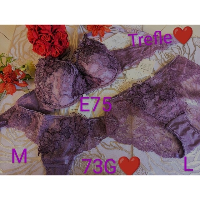 Trefleトレフル73G❤E75&ソングM&ノーマルショーツL❤3点❤VI-