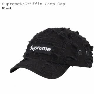 シュプリーム(Supreme)のSupreme Griffin Camp Cap 黒 新品 正規品(キャップ)