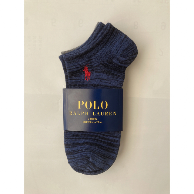 POLO RALPH LAUREN(ポロラルフローレン)のポロラルフローレン　メンズ靴下　3足セット　25-27cm メンズのレッグウェア(ソックス)の商品写真