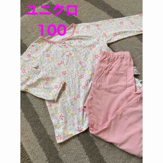 ユニクロ(UNIQLO)のユニクロ　パジャマ　花柄　100(パジャマ)