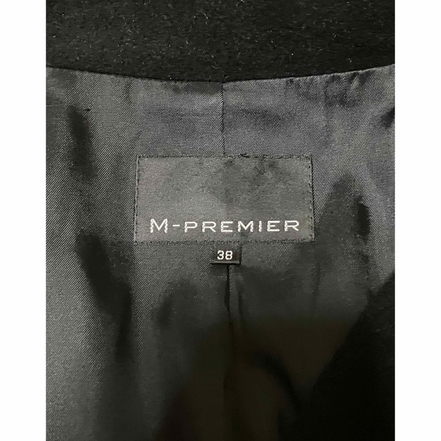 M-premier(エムプルミエ)のエムプルミエ デカ襟 ロングコート カシミヤ混 アンゴラ混 Mサイズ レディースのジャケット/アウター(ロングコート)の商品写真