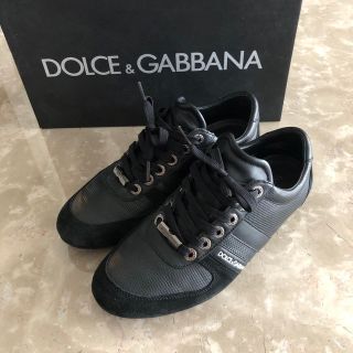 ドルチェアンドガッバーナ(DOLCE&GABBANA)のドルチェアンドガッパーナ　メンズレザー　スニーカー　ブラック(スニーカー)