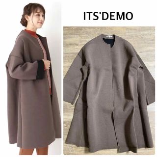 イッツデモ(ITS'DEMO)の【ITS'DEMO】ボンディングオープンフロントロングコート(ロングコート)