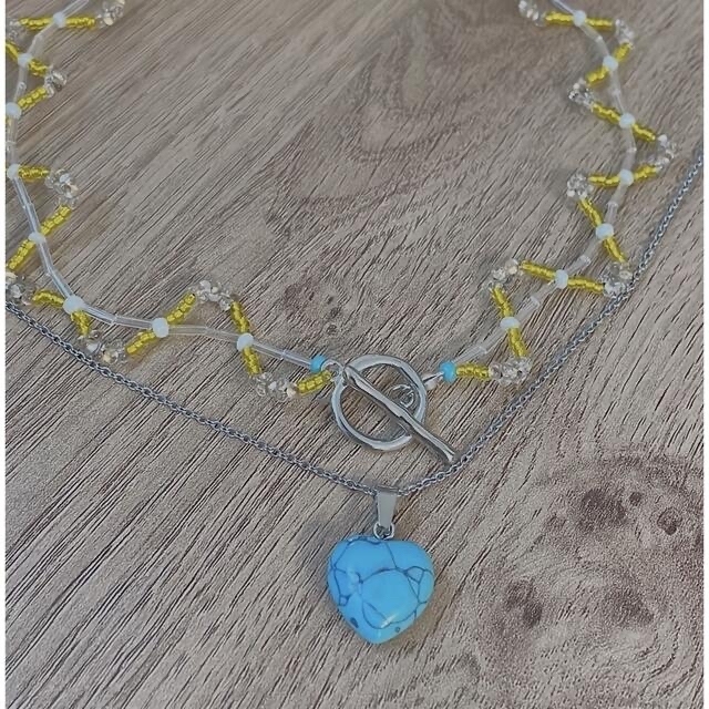 ZARA(ザラ)のno.139天然石 beads necklace ハンドメイドのアクセサリー(ネックレス)の商品写真