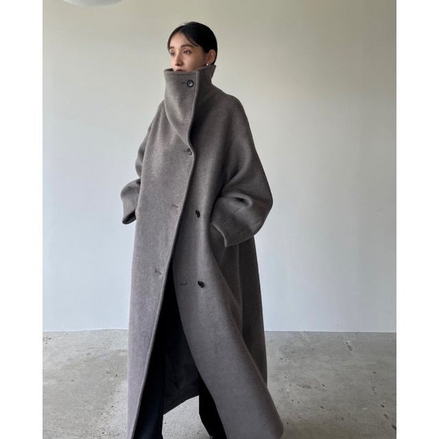 CLANE(クラネ)の新品タグ付  UP NECK OVER DOUBLE COAT  レディースのジャケット/アウター(ロングコート)の商品写真