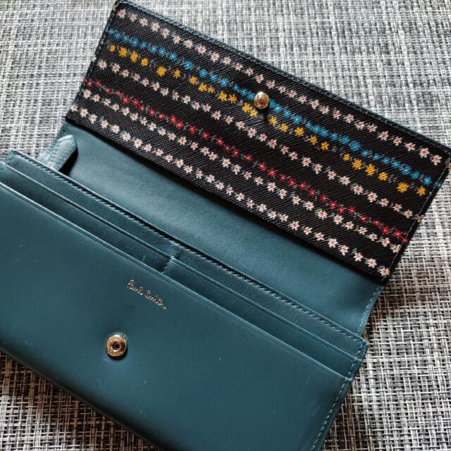 ポールスミス 長財布 フローラルストライプ 新品 牛革 レザー ...