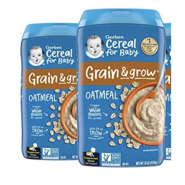 Gerber(ガーバー)のオートミール２個Gerber cereal/Grain&grow キッズ/ベビー/マタニティの授乳/お食事用品(その他)の商品写真