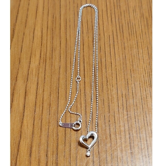 値下げ☆美品☆◆◇◆K10WG ダイヤ付き 可愛いハートネックレス◆◇◆ レディースのアクセサリー(ネックレス)の商品写真