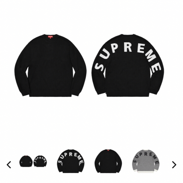 supreme back logo sweater | フリマアプリ ラクマ