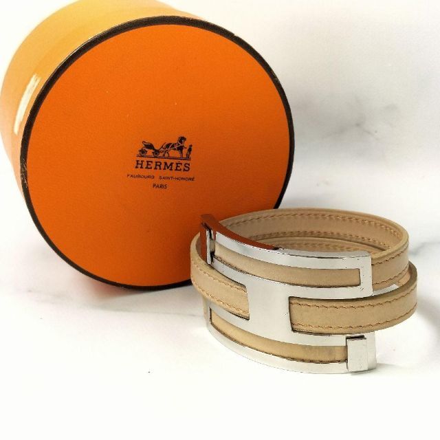 100%正規品 エルメス プスプス バングル ブレスレット オレンジ