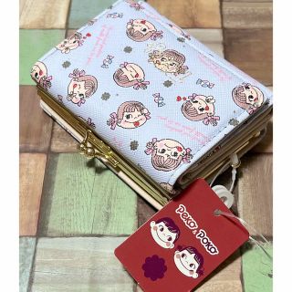 ペコちゃん　中水色　三つ折り財布　SANRIO  新品タグ付き(キャラクターグッズ)