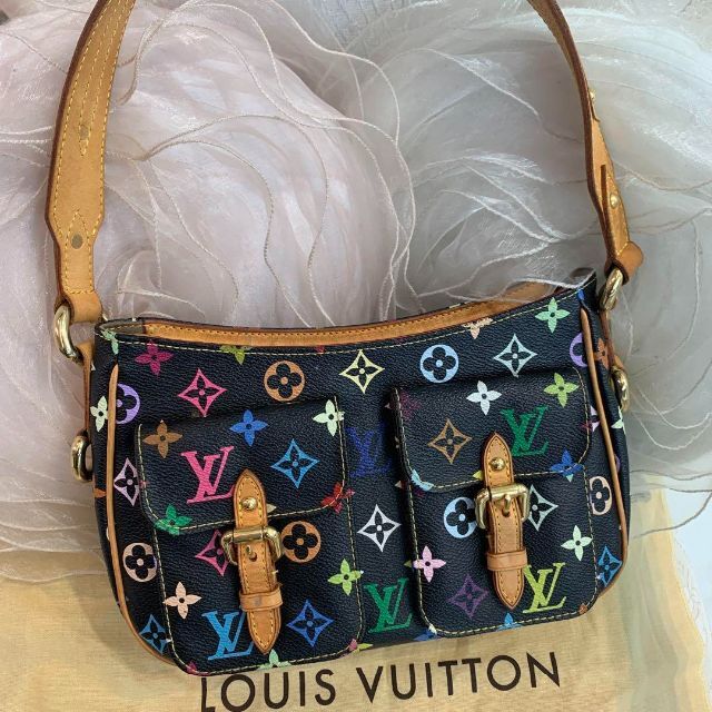 Louis Vuitton Monogram Multicolor Lodge PM Shoulder Bag M40053 White