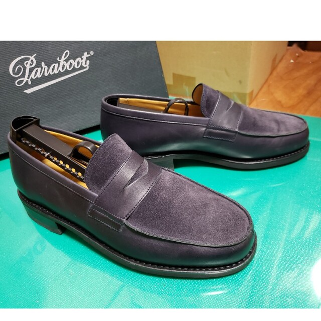 Paraboot(パラブーツ)の【極美品】Paraboot　パラブーツ　ローファー　DAX　ネイビー　6 メンズの靴/シューズ(ドレス/ビジネス)の商品写真