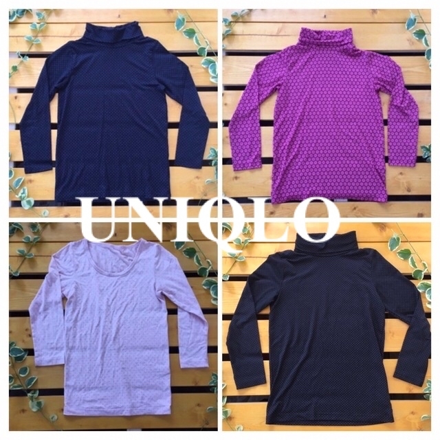 UNIQLO(ユニクロ)のUNIQLO　ヒートテック　120ｃｍ　長袖　4枚セット キッズ/ベビー/マタニティのキッズ服女の子用(90cm~)(下着)の商品写真