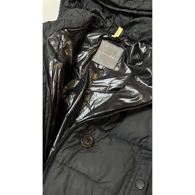 DUVETICA(デュベティカ)のDUVETICA ブラック ダウン コート 44 ロング CORCIRA 11号 レディースのジャケット/アウター(ダウンコート)の商品写真