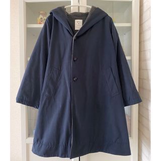 ナチュラルランドリー(NATURAL LAUNDRY)のNATURAL LAUNDRY☆フード付きコート【ネイビー】(ロングコート)