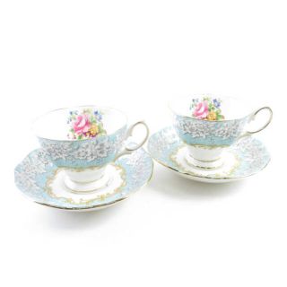 ロイヤルアルバート(ROYAL ALBERT)のロイヤルアルバート エンチャントメント カップ＆ソーサー 2客 ペア ティー コーヒー SO605B3(グラス/カップ)