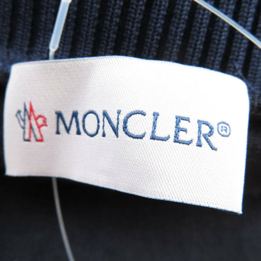 MONCLER(モンクレール)のMONCLER モンクレール 半袖切替ニット ネイビー系 14 anni 164cm AY2829A39 レディースのトップス(ニット/セーター)の商品写真