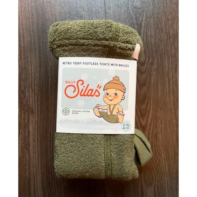 即納！SILLY Silas TeddyWarmy olive 2.3y キッズ/ベビー/マタニティのこども用ファッション小物(靴下/タイツ)の商品写真