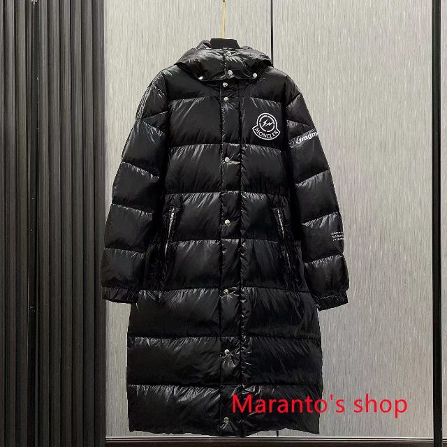 独特の素材 MONCLER - 【MONCLER】光沢 リサイクル素材 ロング ダウン