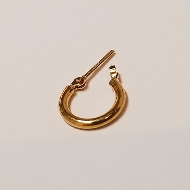 有名なブランド 新品 K18シンプルフープピアス リングピアス サイズ1mm