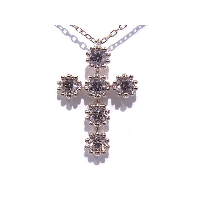 豪奢な カシケイ ミル MILL ネックレス クロス ブラウンダイヤ 0.30ct