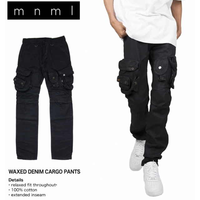 mnml(ミニマル)のmnml ミニマル　ワックス　カーゴパンツ　XL メンズのパンツ(ワークパンツ/カーゴパンツ)の商品写真