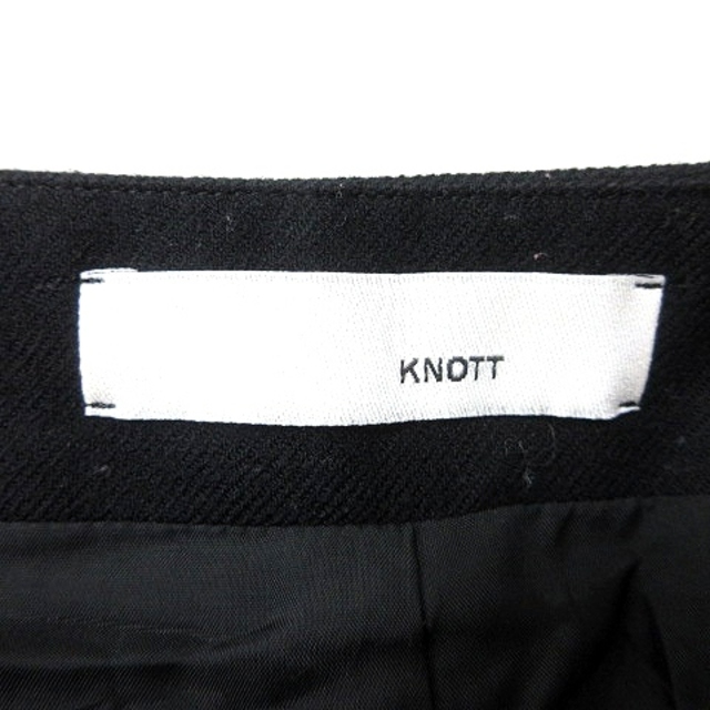 KNOT(ノット)のノット KNOTT トゥモローランド タイトスカート ひざ丈 ウール 1 黒 レディースのスカート(ひざ丈スカート)の商品写真