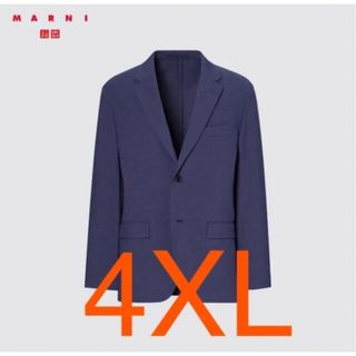 ユニクロ(UNIQLO)のユニクロ　マルニ　テーラードジャケット　ブルー　4XL(テーラードジャケット)