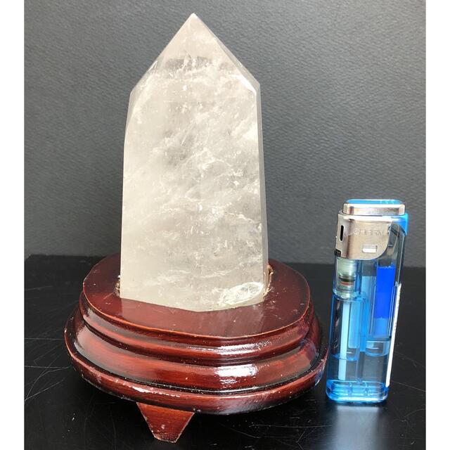 新品‼️ガーデン入り白水晶【台座付き】564g