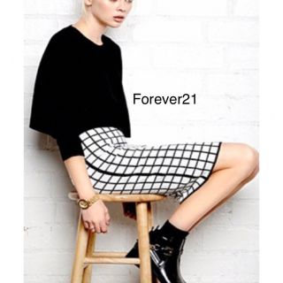 フォーエバートゥエンティーワン(FOREVER 21)の美品★Forever21 ニットペンシルスカートL/タイトスカート(ひざ丈スカート)