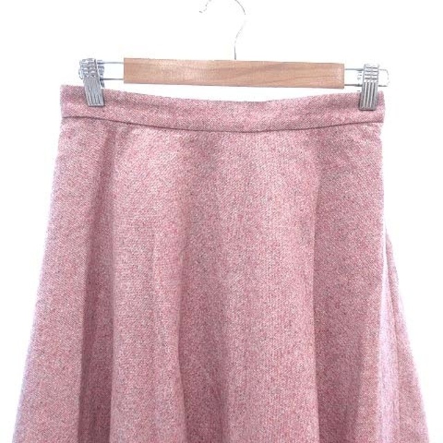 Rirandture(リランドチュール)のリランドチュール フレアスカート ひざ丈 ツイード リボン ウール 2 ピンク レディースのスカート(ひざ丈スカート)の商品写真