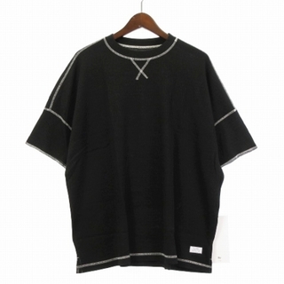 スタンプド(STAMPD)のSTAMPD 19SS Tシャツ 半袖 サーマル オーバーサイズ ブラック S(Tシャツ/カットソー(半袖/袖なし))