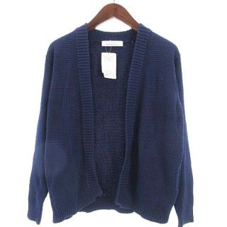 ユナイテッドアローズグリーンレーベルリラクシング(UNITED ARROWS green label relaxing)の未使用品 グリーンレーベルリラクシング タグ付き カーディガン ワッフル S(カーディガン)