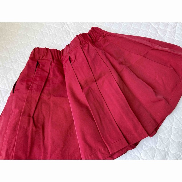 petit main(プティマイン)のプティマインpetitmainスカート 110 赤色 女の子 フレアスカート キッズ/ベビー/マタニティのキッズ服女の子用(90cm~)(スカート)の商品写真