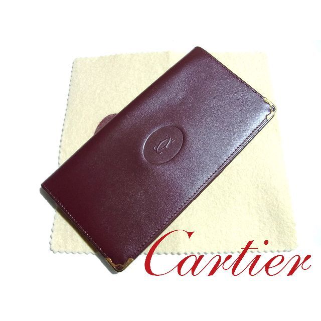 Cartier - 美品 Cartier カルティエ マストライン レザー 二つ折り ...