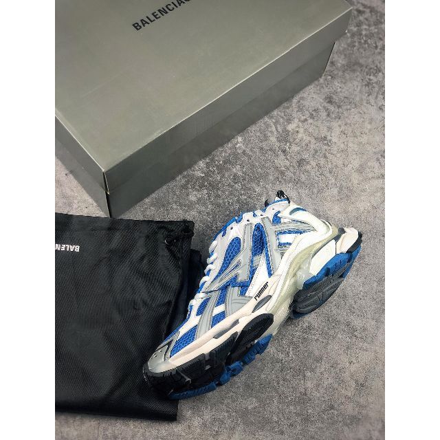 BALENCIAGA Runner Sneaker White Blue 42 商品の状態 通販値段 メンズ