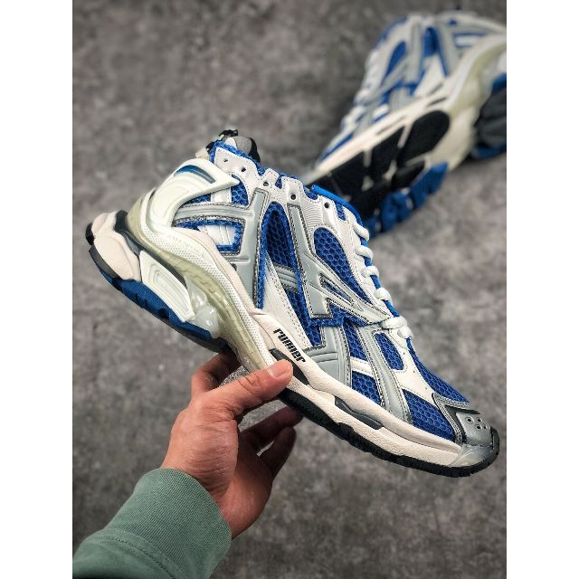 BALENCIAGA Runner Sneaker White Blue 42 商品の状態 通販値段 メンズ 