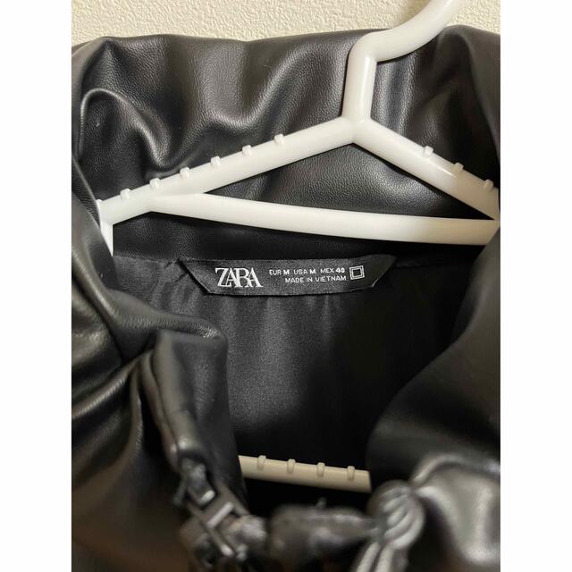 ZARA(ザラ)のZARA フェイクレザーダウン メンズのジャケット/アウター(ダウンジャケット)の商品写真