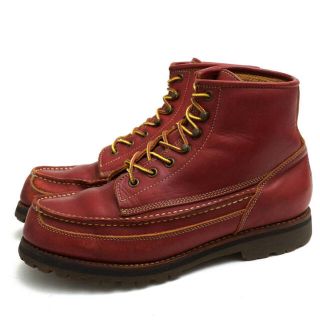 ダナー(Danner)のダナー／Danner ワークブーツ シューズ 靴 メンズ 男性 男性用レザー 革 本革 レッド ブラウン 赤 茶  D6210 モックトゥ Vibramソール ステッチダウン製法(ブーツ)