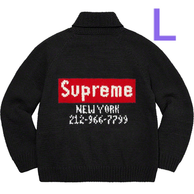 Supreme - Supreme Box Logo Cowichan Sweater Black
