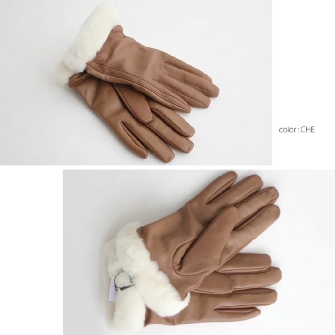 UGG CLASSIC LTHR SHORTY TECH GLOVE